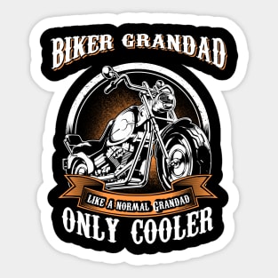 Only Cool Grandad Rides Motorcycles T Shirt Rider Gift Sticker